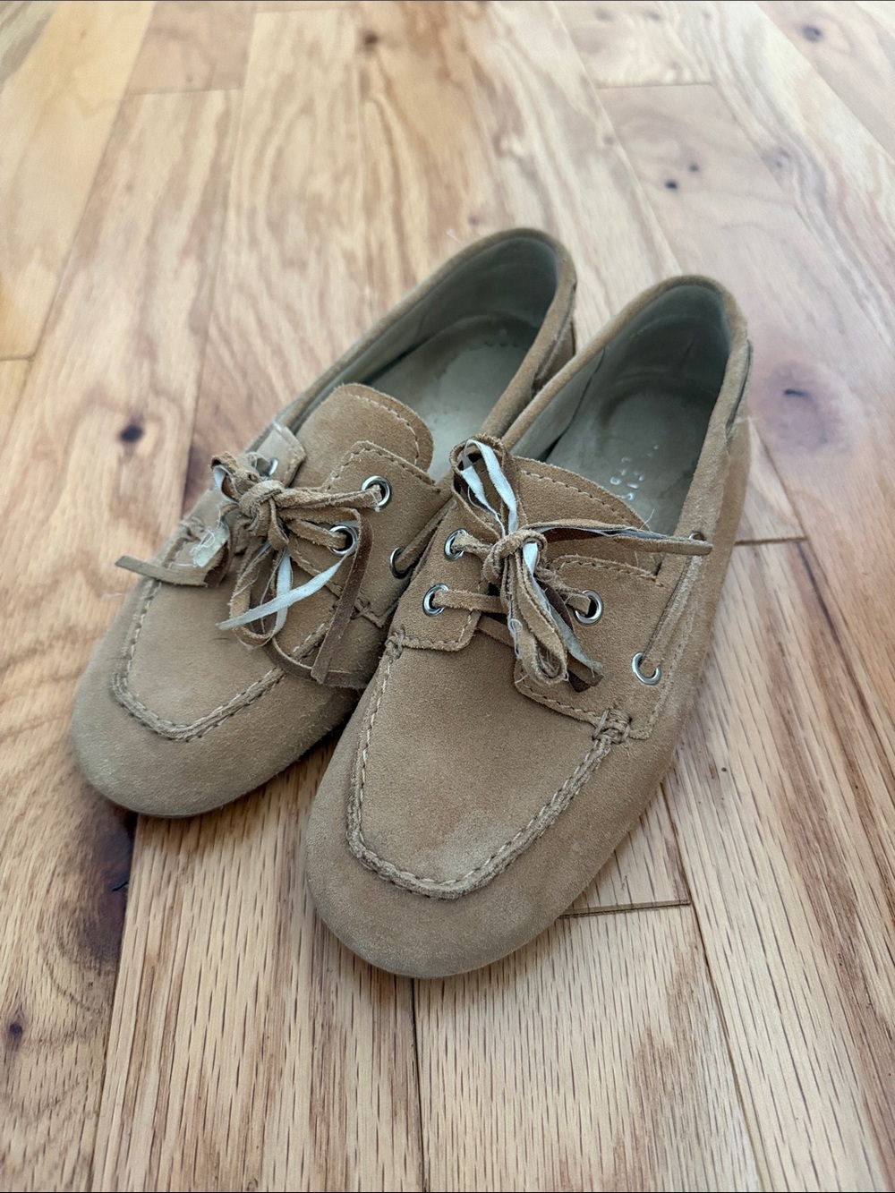 Marc Fisher Tan Suede Moccasin Loafers